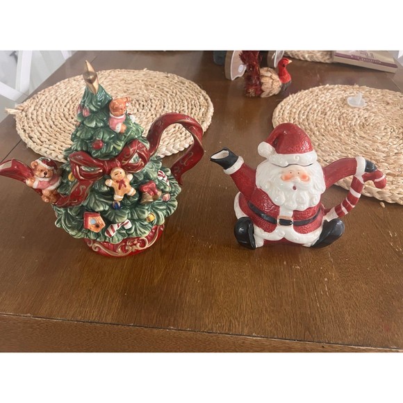 Vintage Christmas Teapots